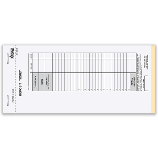 Picture of Deposit Ticket - 2 Part Carbonless (DT-400-2)