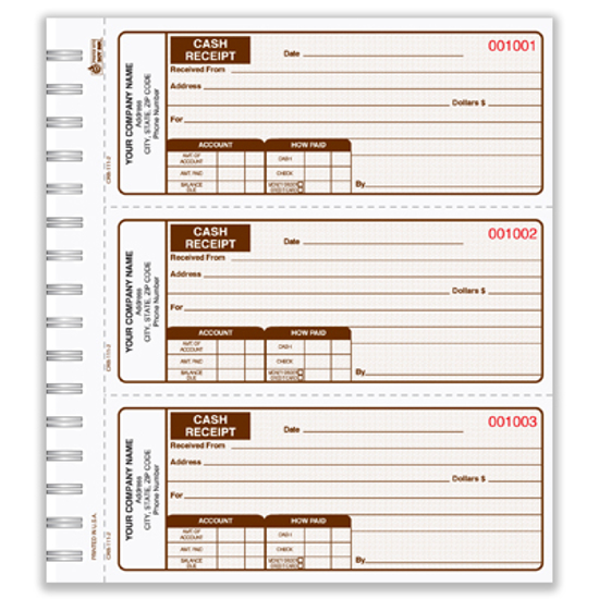 personalized receipt books