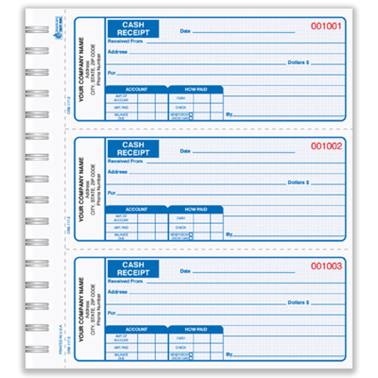 carbonless receipt books