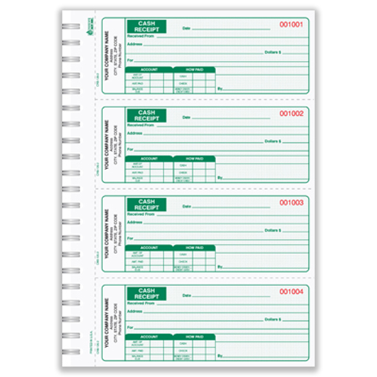 2 part receipt books