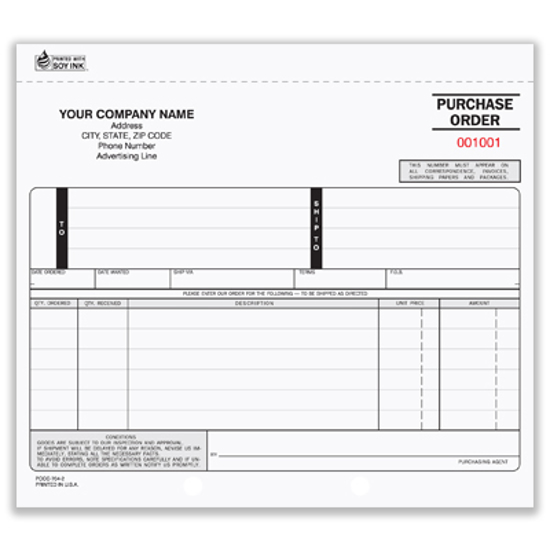 purchase order books 2 part