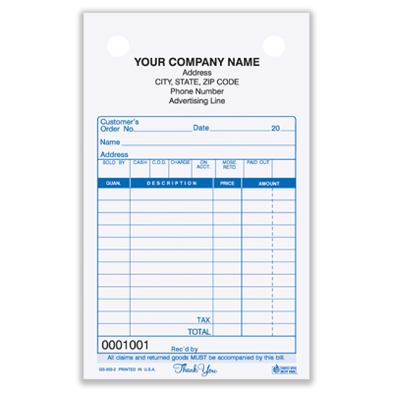 sales receipt form