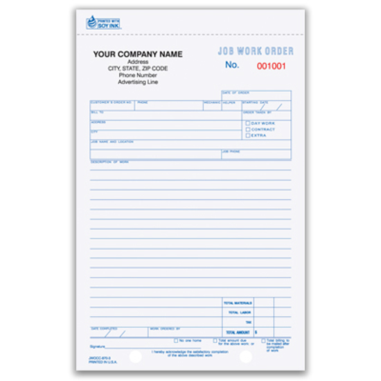 job work order forms