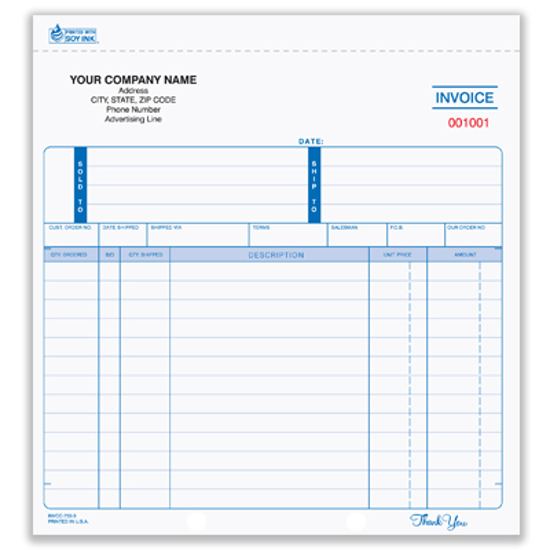 personalized invoice books