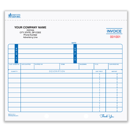 customized invoices