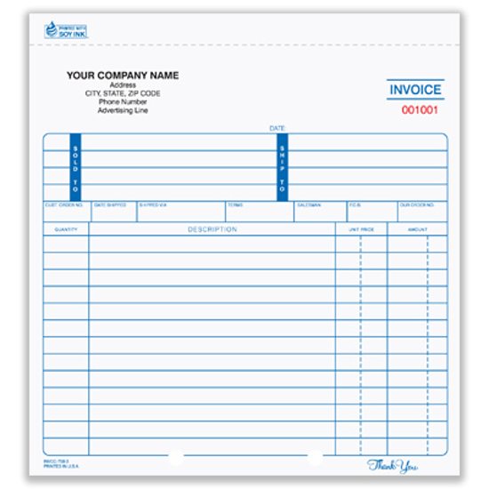 Picture of Invoice - 4 Part Carbonless (INVCC-758-4)