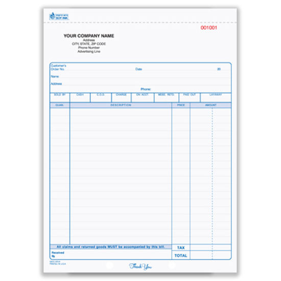 Picture of General Sales Form - 4 Part Carbonless (GSCC-670-4)