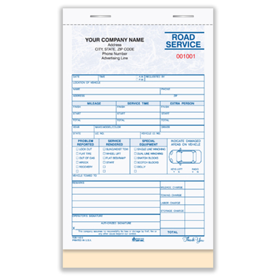 Picture of Road Service Book - 2 Part Carbonless (RSB-142-2)