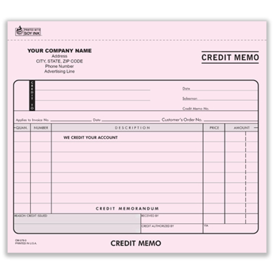 credit memo form