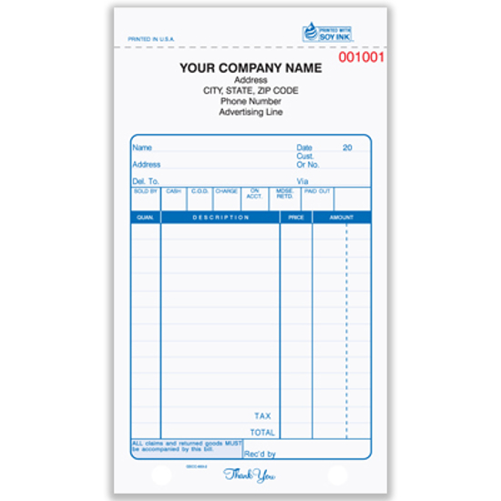 Picture of General Sales Form - 3 Part Carbon (GS-654-3)