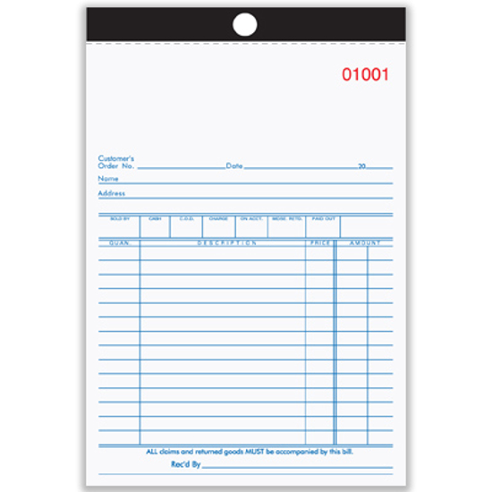 Picture of General Sales Book- 2 Part Carbonless (MB-258-2)