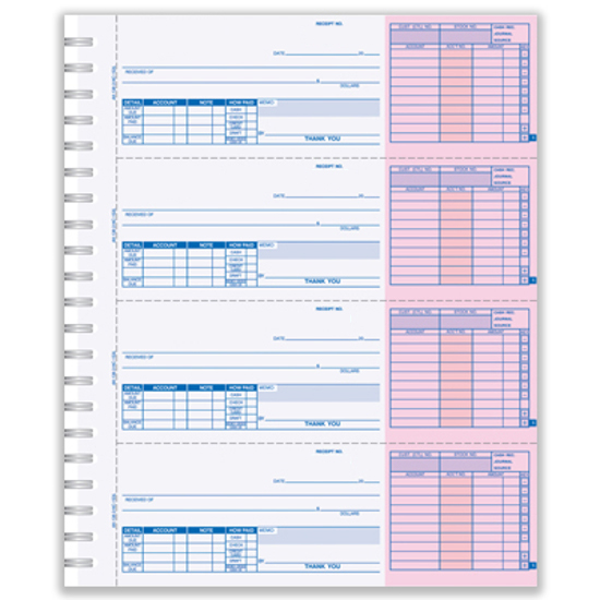 Picture of Cash Receipt Books - 3 Part Carbonless - Blank (AA-138-3-BLNK)