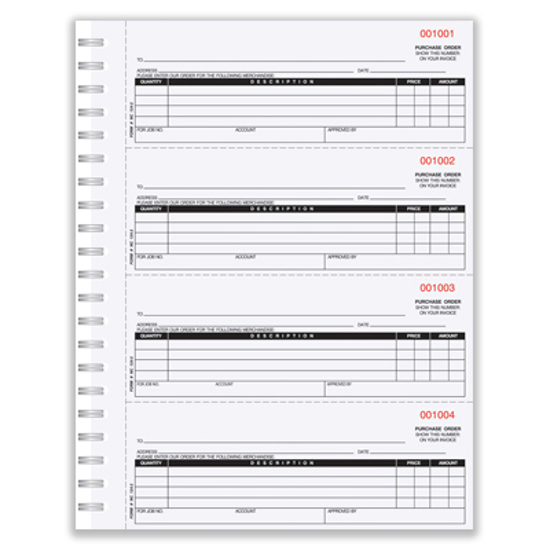 Picture of Purchase Order Book - 2 Part Carbonless - Blank (NC-124-2-BLNK)