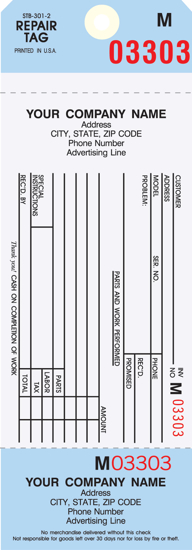 Picture of Repair Tag (STB-301-2)