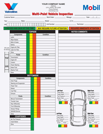 Picture of Multi-Point Vehicle Inspection - 2 Part Carbonless (MPVCC-690-2)