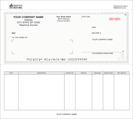 Picture of Accounts Payable Security Check - 3PT Gray Screened Background (SCCC-384-3)