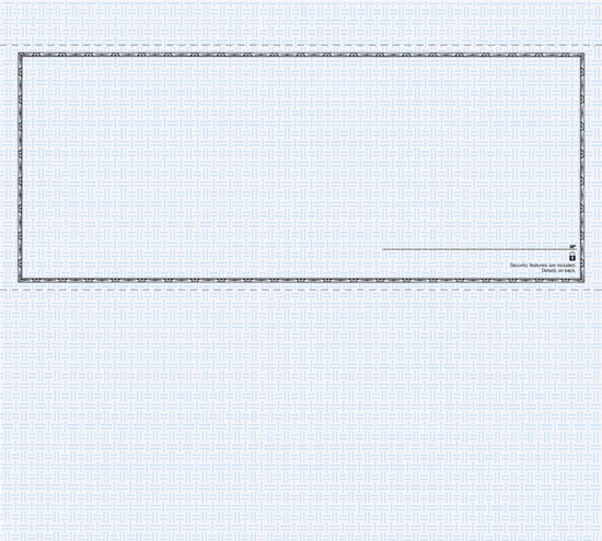 Picture of Custom Check 2PT Blue Safety Paper (SFCC-740-2)