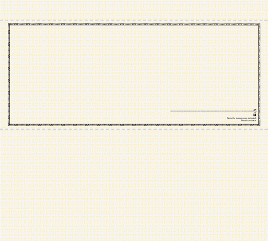 Picture of Custom Check 2PT Buff Safety Paper (SFCC-741-2)