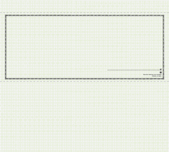 Picture of Custom Check 2PT Green Safety Paper (SFCC-742-2)