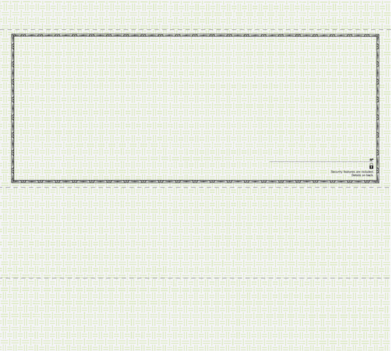 Picture of Custom Voucher Check 2PT Green Safety Paper (SFCC-747-2)