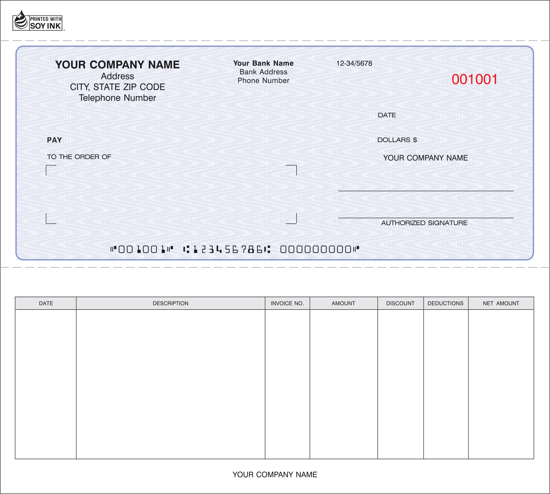 Picture of Accounts Payable Check - 2PT Blue Carbonless (SCCC-627-2)