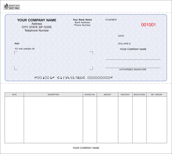 Picture of Accounts Payable Check - 3PT Blue Carbonless (SCCC-627-3)