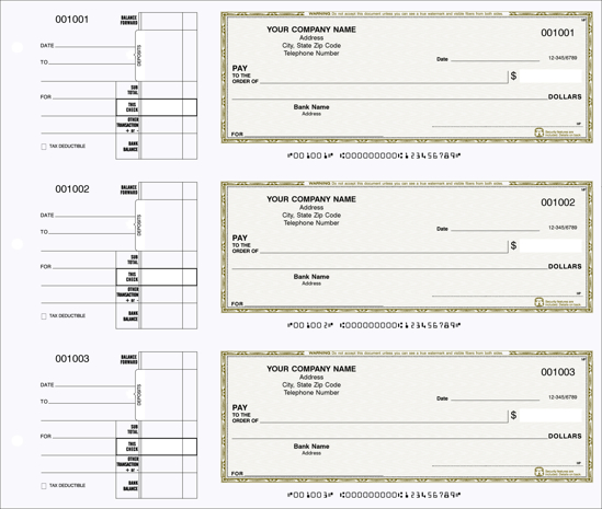 Picture of 3-Ring Binder General Expense Checks 1 Part Brown (DFC-175-1)