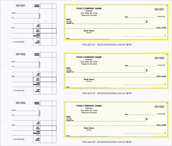 Picture of 3-Ring Binder General Expense Checks 2 Part Yellow (DFC-174-2)