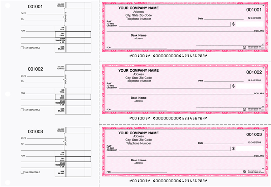 Picture of 3-Ring Binder General Expense Checks 1 Part Red (DFC-045-1)