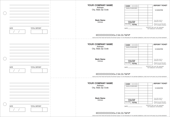 Picture of 3-Ring Binder Payroll Deposit Tickets (DT-416-1)