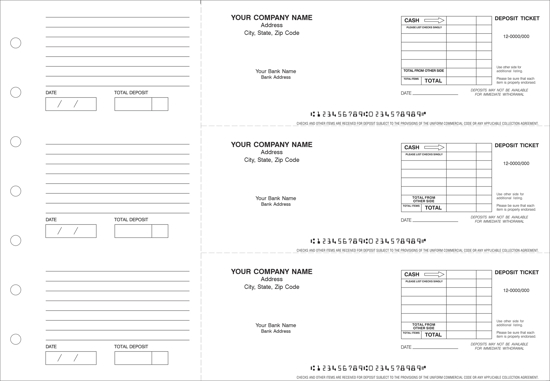 Picture of 7-Ring Binder General Expense Deposit Tickets (DT-418-1)