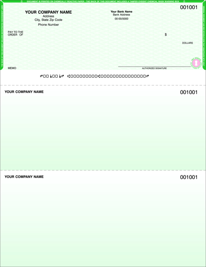 Picture of General Purpose Laser Checks - Green (LC-5771)