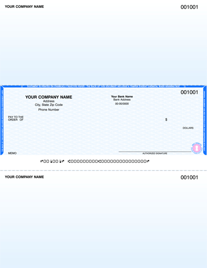 Picture of General Purpose Laser Checks - Blue (LC-5776)