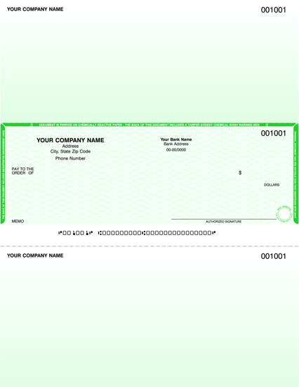 Picture of General Purpose Laser Checks - Green (LC-5777)