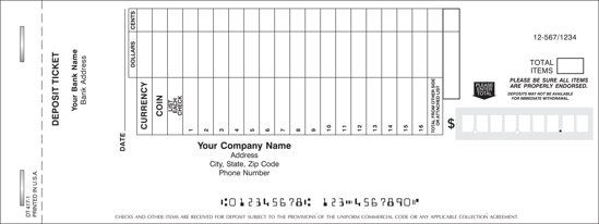 Picture of Deposit Ticket - 1 Part Carbonless (DT-417-1)