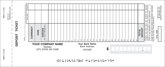 Picture of Deposit Ticket - 2 Part Carbonless (DT-411-2)