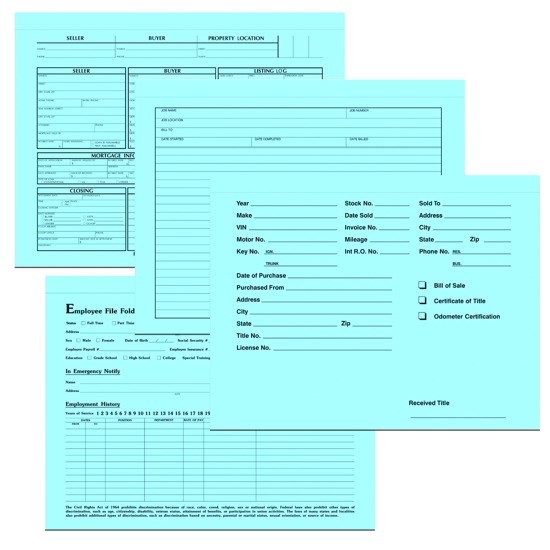 Picture of Blue Document Jacket - Imprinted (ENV-9956)