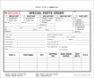 Picture of Special Parts Order Form (GMPS-115-5)