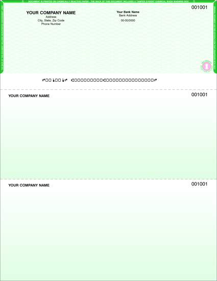 Picture of Laser Checks - Green (LC-5785)