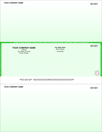 Picture of Laser Checks - Green (LC-5786)