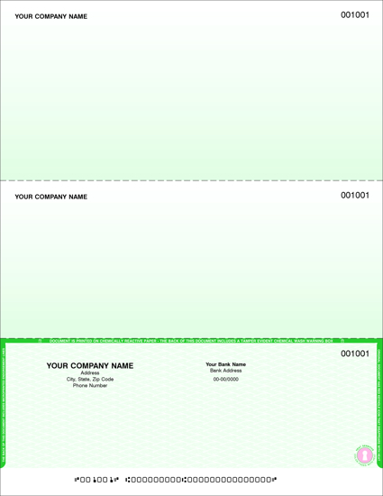 Picture of Laser Checks - Green (LC-5789)