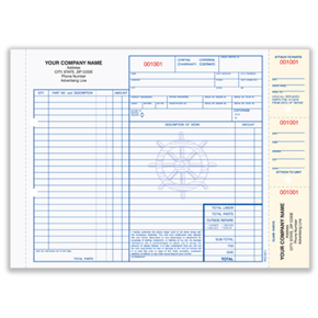 General Repair Order Form - 3 Part Carbon (GRO-663-3)